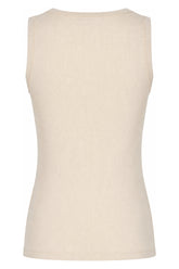 Ivory stretch cotton top -  | Wise