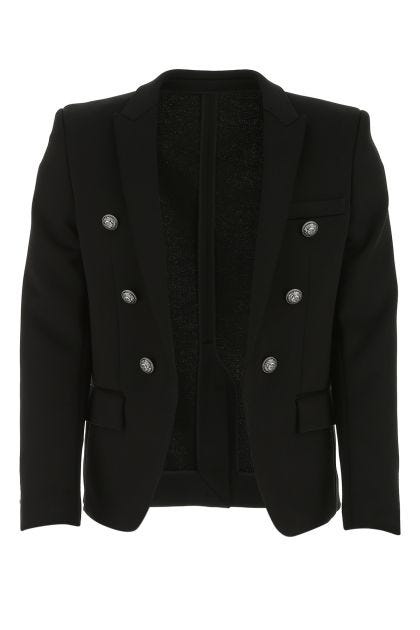 Black cotton blazer