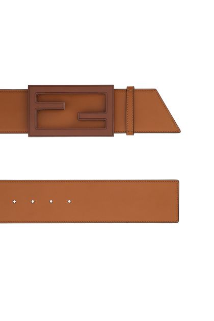 Brown leather Baguette belt