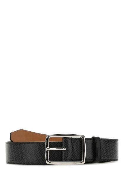 Printed leather belt