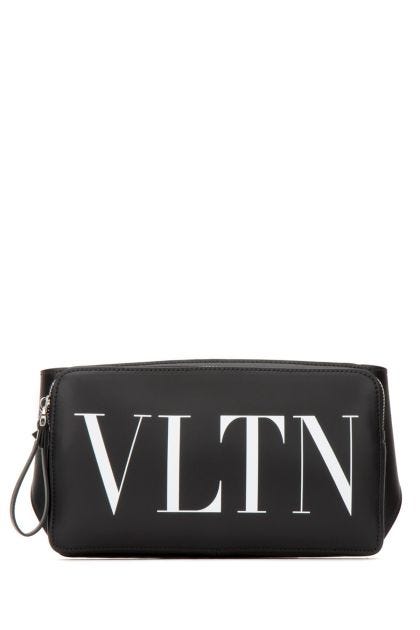 Black leather VLTN belt bag