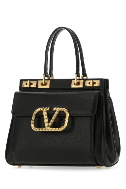 Black leather medium Rockstud Alcove handbag