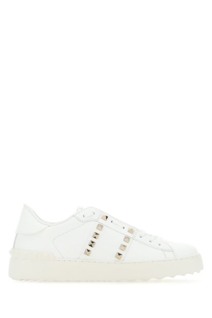 White leather Rockstud UntitleD sneakers