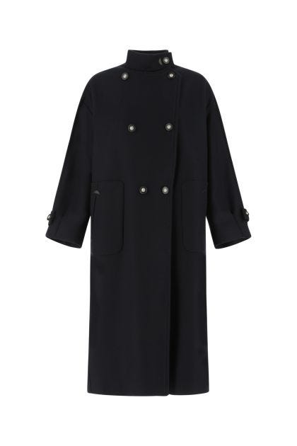 Midnight wool blend oversize coat