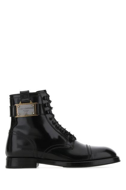 Black leather Michelangelo boots