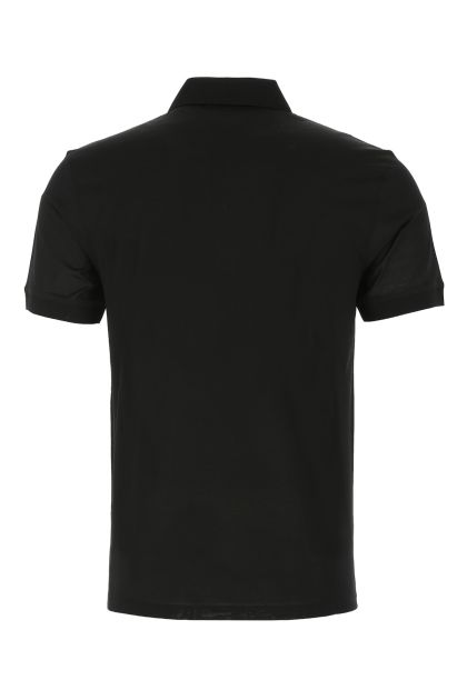 Black cotton polo shirt