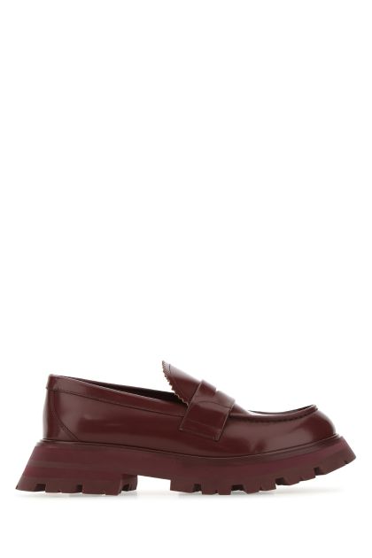 Burgundy leather Wander loafers