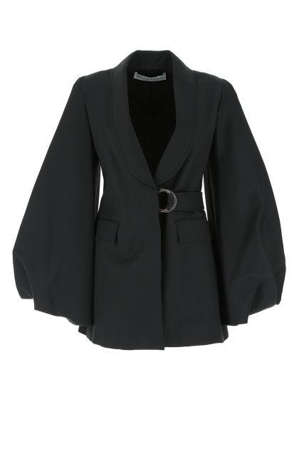 Black polyester blazer