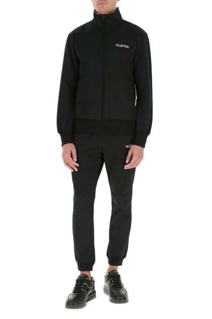 Black polyester blend sweatshirt