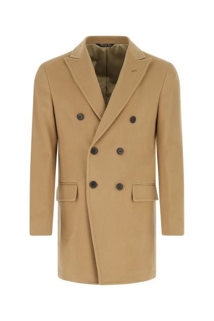 Beige wool blend coat