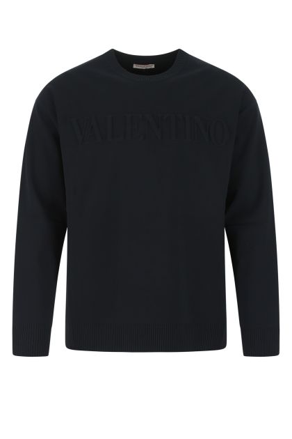 Black viscose blend sweater