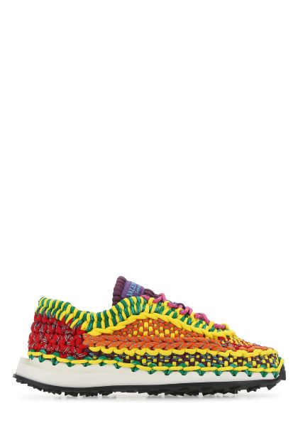 Multicolor fabric Crochet sneakers