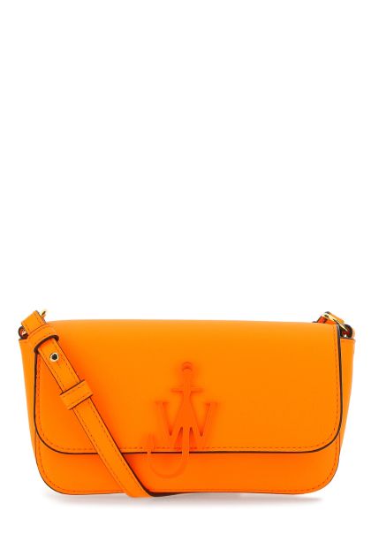 Fluo orange leather Anchor crossbody bag