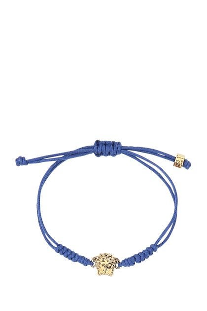 Electric blue fabric bracelet