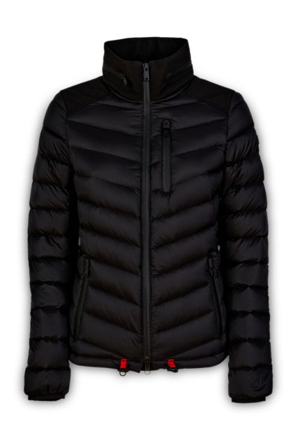 Black recycled nylon down jacket