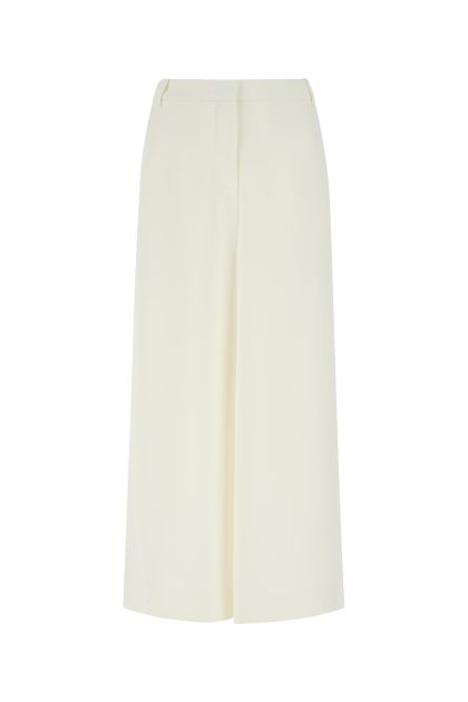 White silk skirt pant