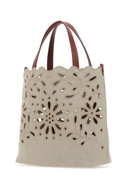 Sand canvas small Kamilla handbag