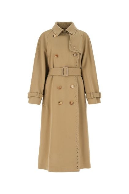 Cappuccino wool trench coat