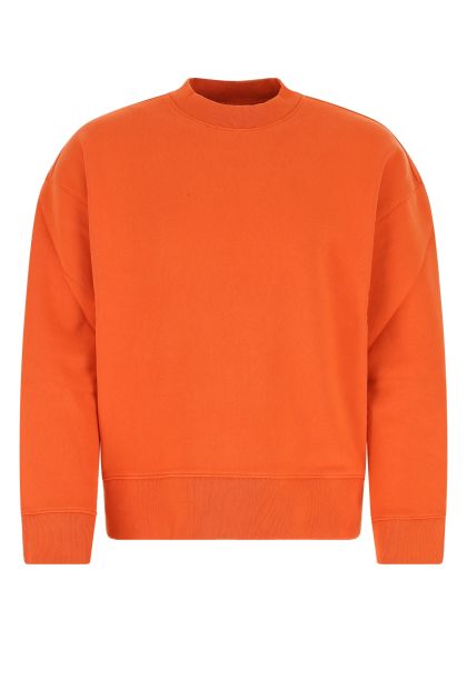 Orange cotton oversize Tau sweatshirt