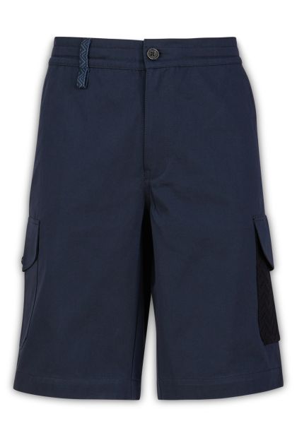Navy blue cotton bermuda pants