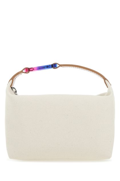 Melange ivory canvas Moonbag handbag