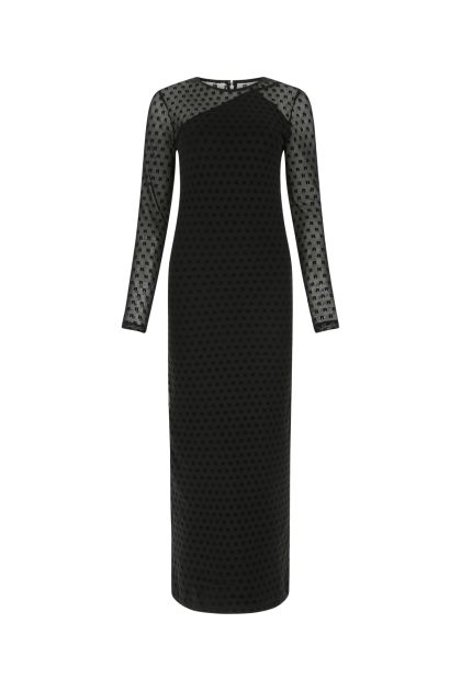Black mesh Isadora long dress
