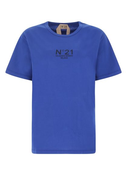 Electric blue cotton t-shirt