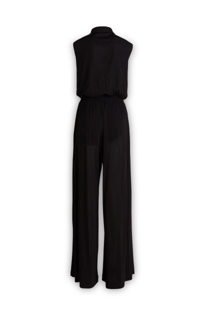 Jumpsuits in black cotton and silk