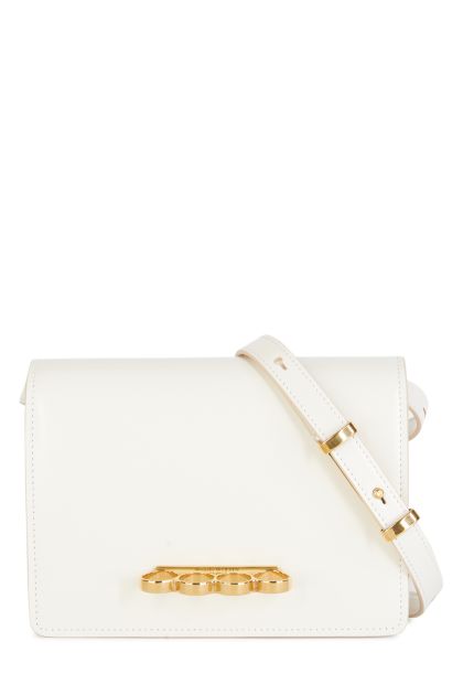 The Four Ring cross-body bag in ivory leather