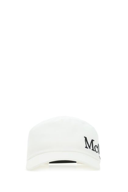 White gabardine baseball cap