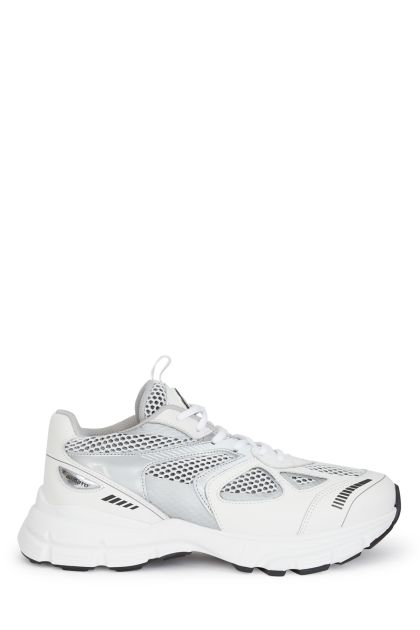 Marathon Runner sneakers in white and gray mixed leather