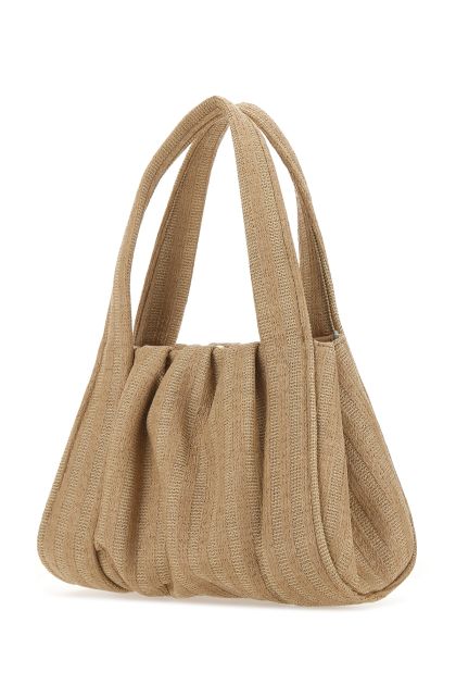 Two-tone straw Clio shoulder bag
