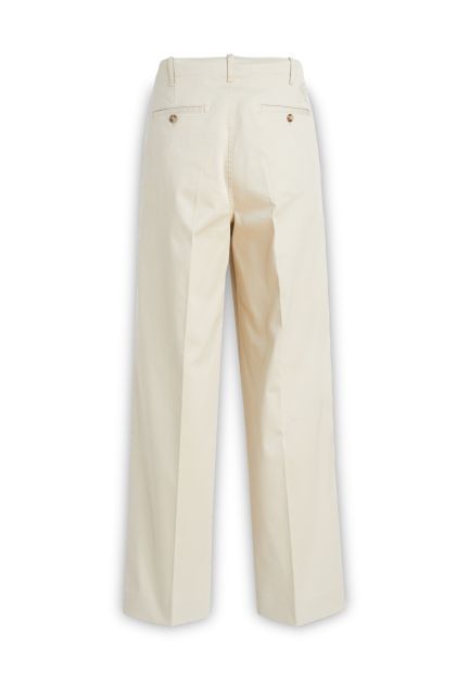 Trousers in beige cotton