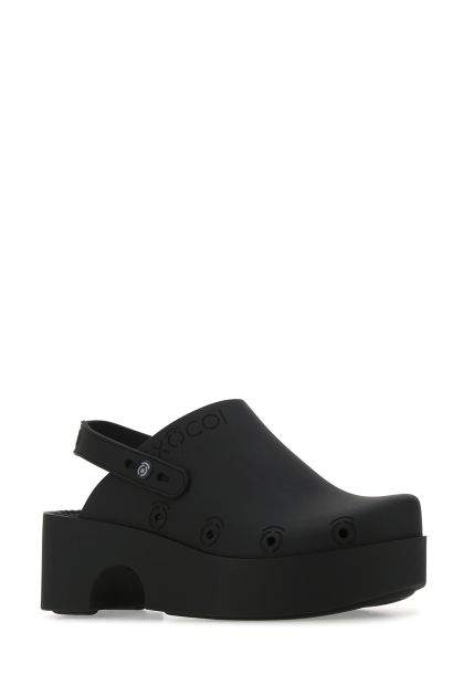 Black rubber Icon clogs shoes