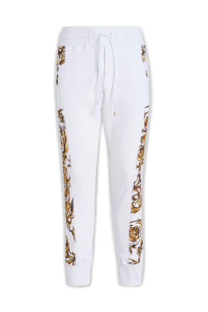 Jogging trousers in white cotton