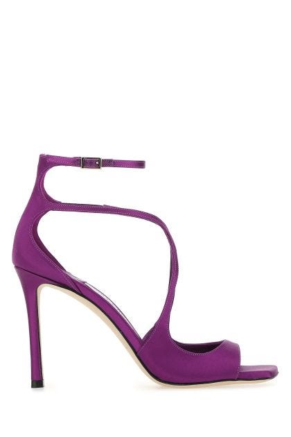 Purple satin Azia 95 sandals