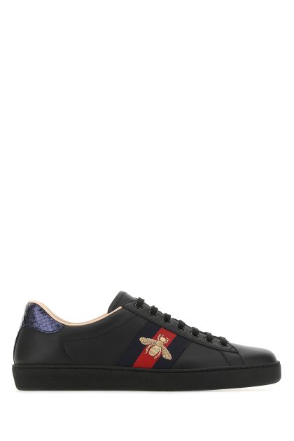 Black leather Ace sneakers