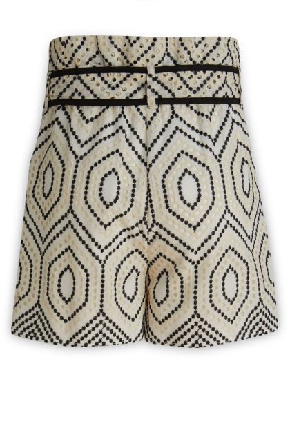 Shorts in ivory cotton