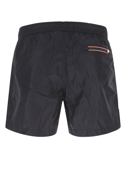 Navy blue nylon swimming shorts