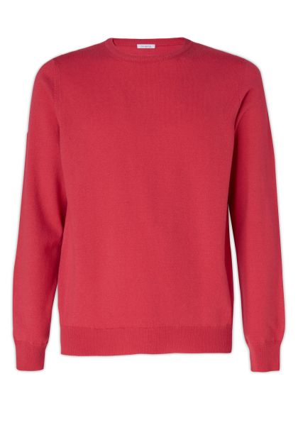 Strawberry-coloured cashmere sweater