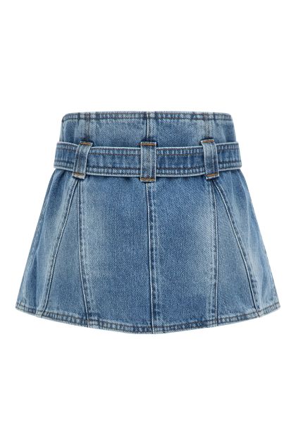 Mini skirt with patterned buckle