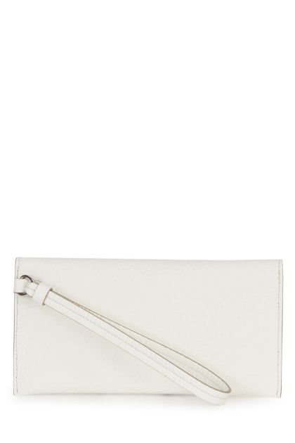 White leather wallet