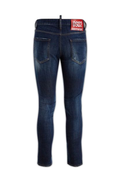 Blue stretch cotton denim jeans