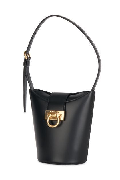 Trifolio shoulder bag in black leather