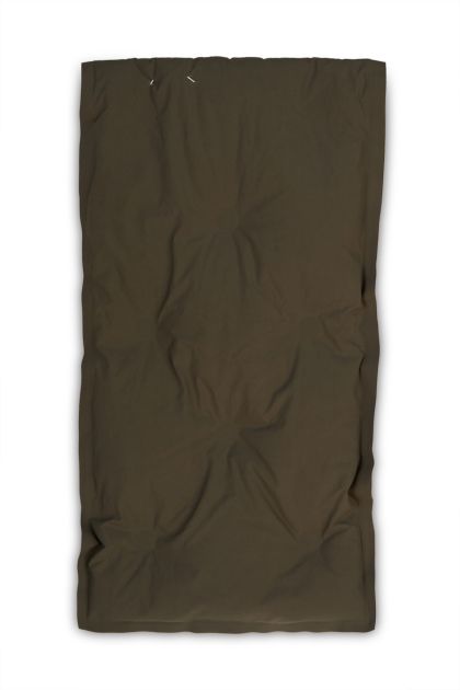 Oversized scarf in army green recycled nylon