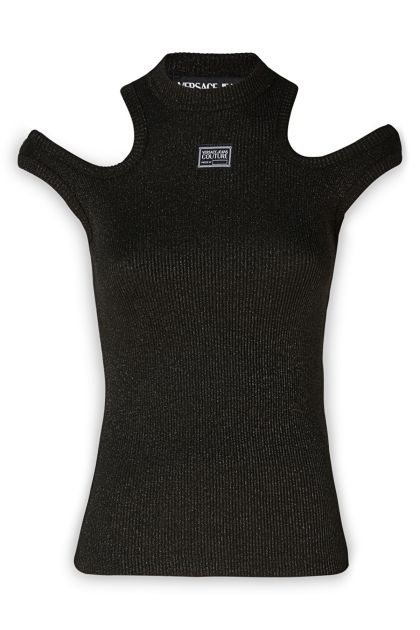 Black knit top