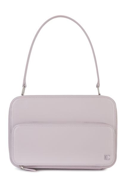 Tote bag in lilac leather