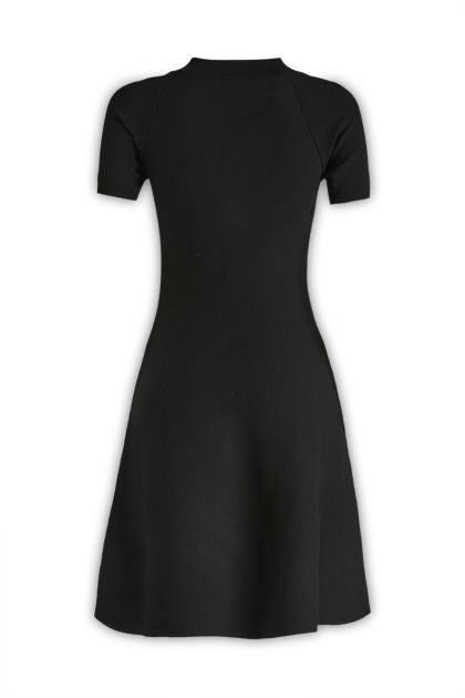 Black stretch knit dress