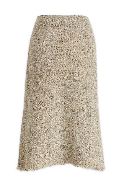 Beige wool blend skirt