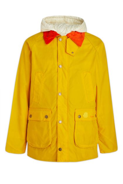 Wight short down jacket in yellow cotton